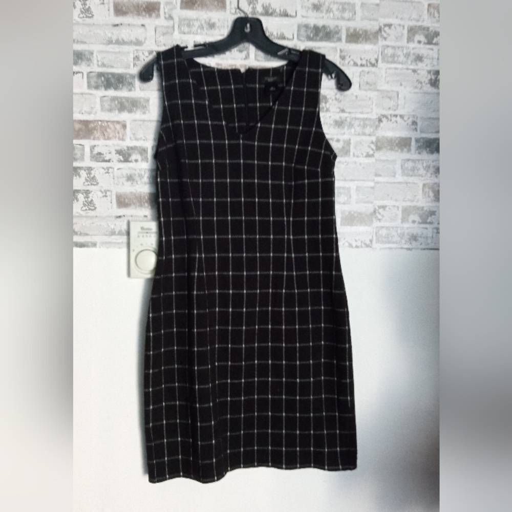 Black and White Checkered Dress Ann Taylor